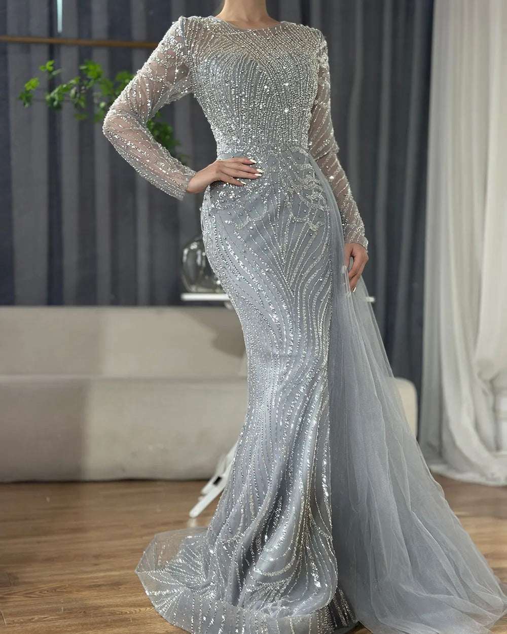 Elegant Modest Dress - Safiya Dress Silver custom - Asiyah Dresses