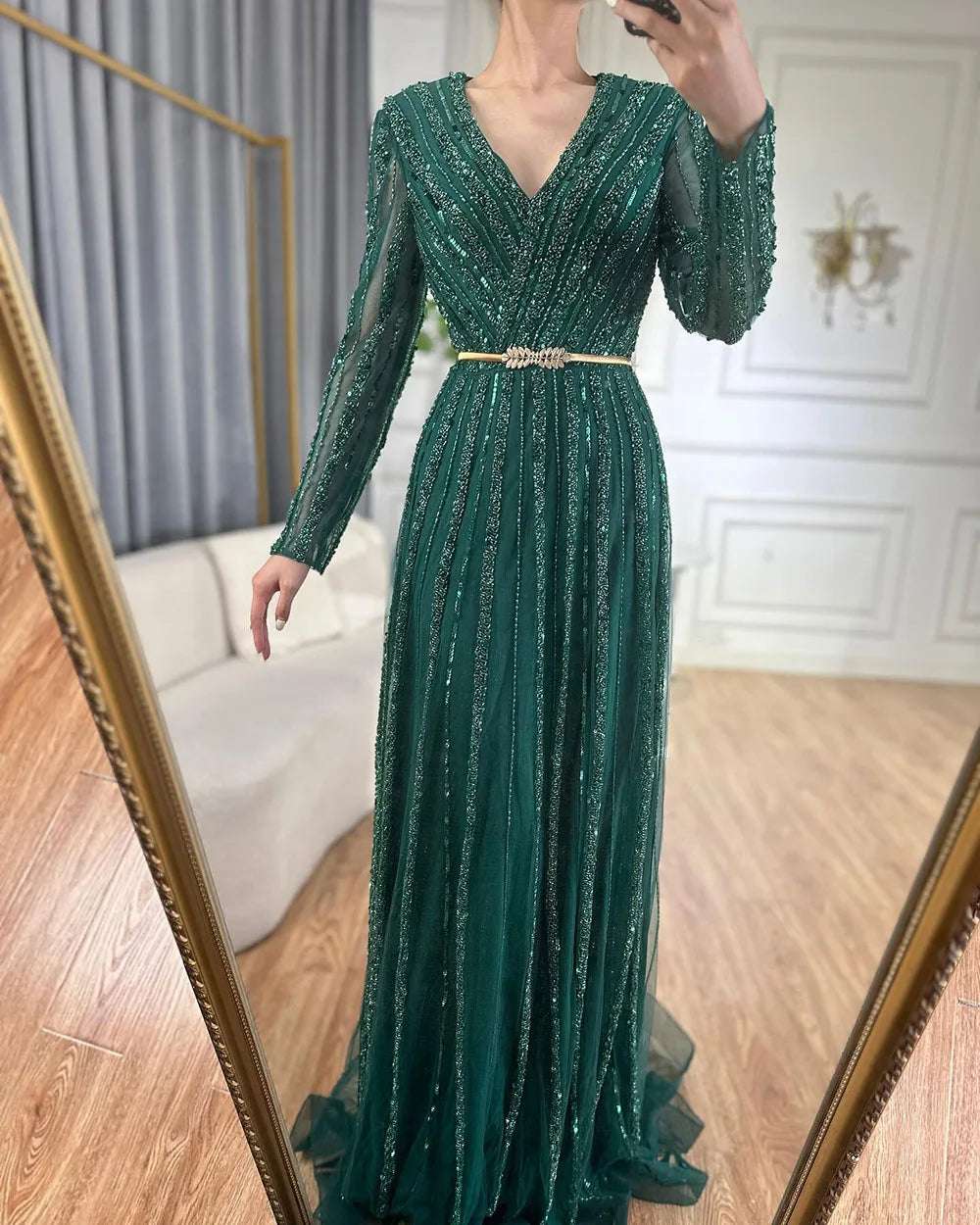 Elegant Dress - Dalia Green Dress - Asiyah Dresses