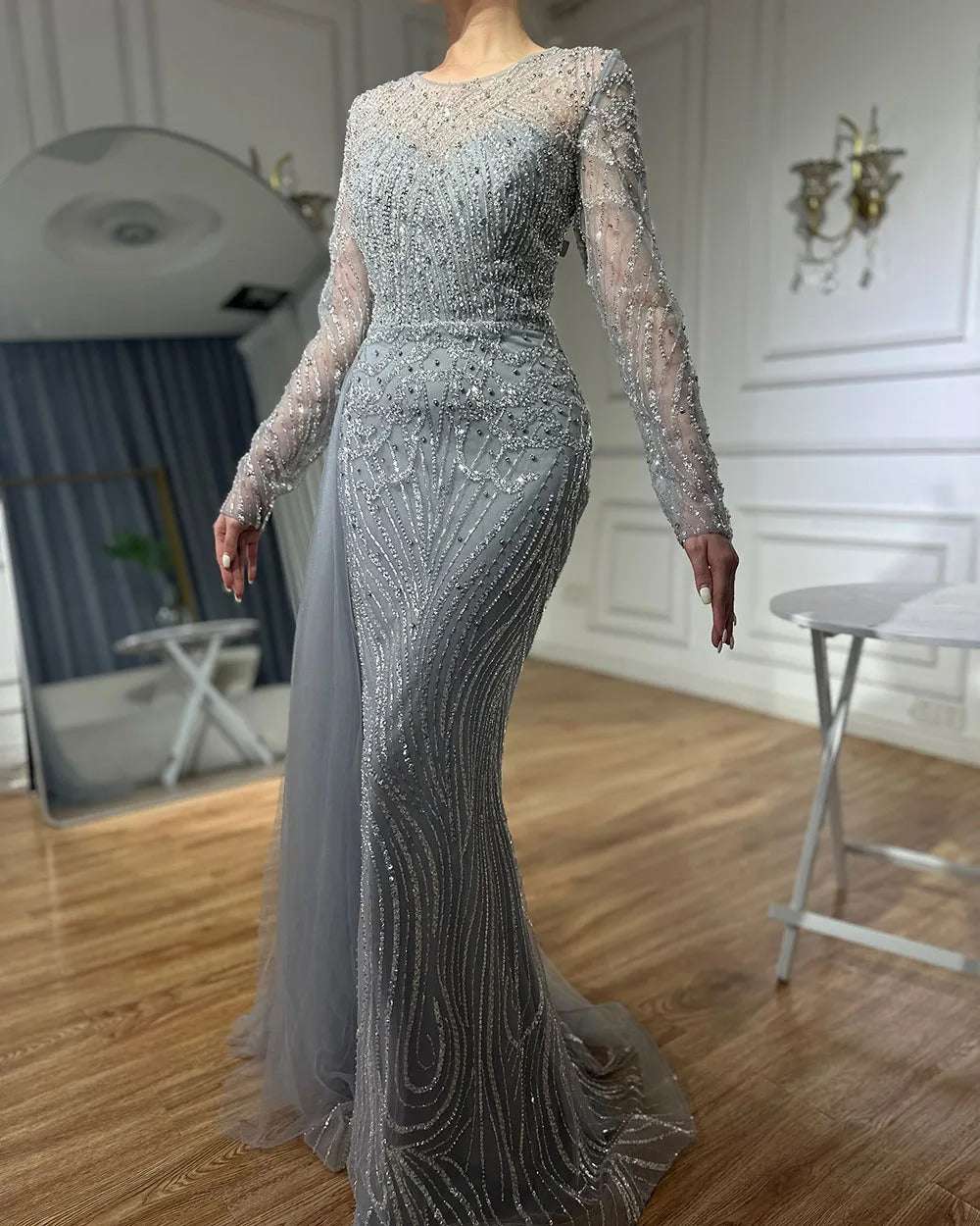 Elegant Modest Dress - Safiya Dress Silver custom - Asiyah Dresses