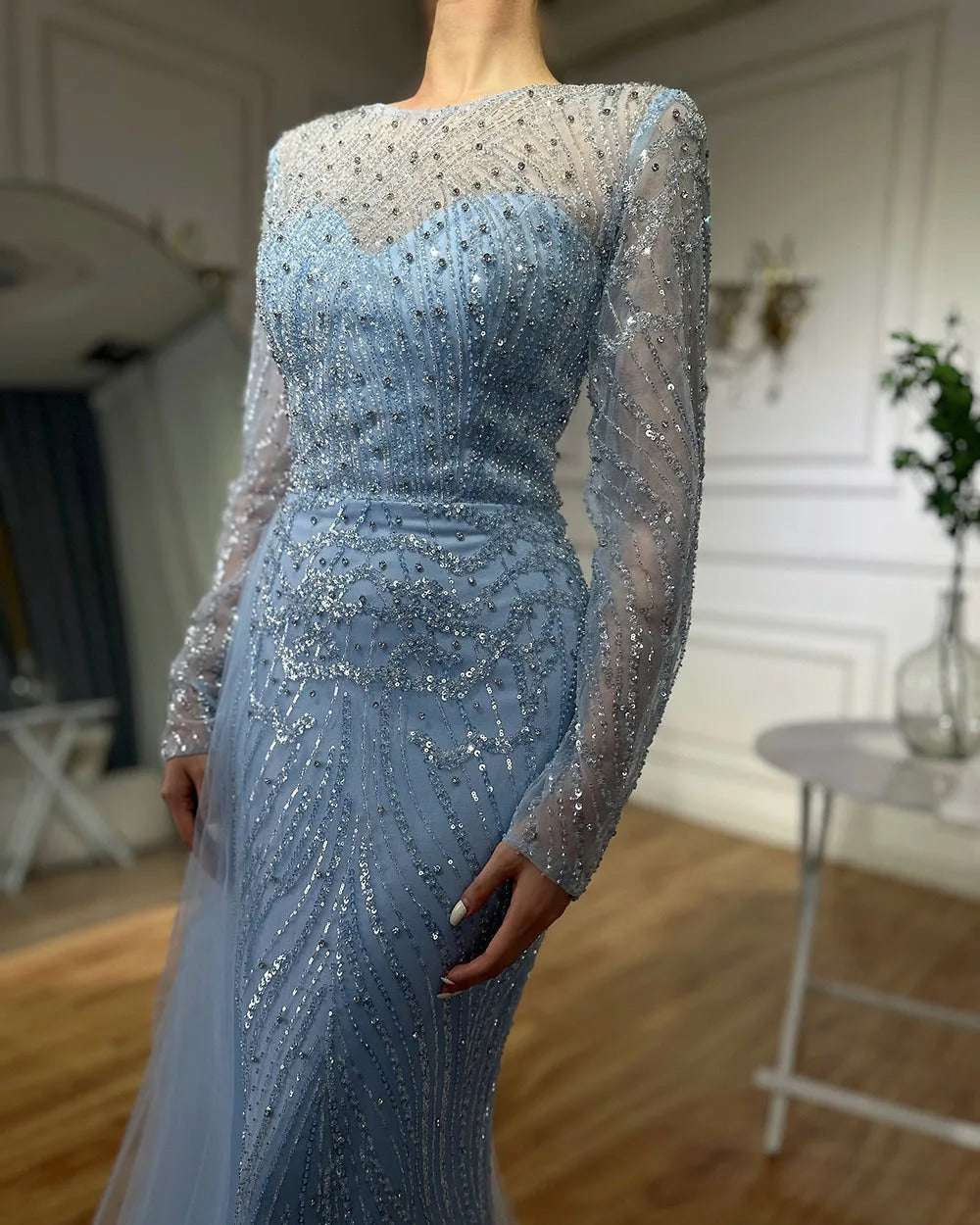 Elegant Modest Dress - Safiya Dress Silver custom - Asiyah Dresses