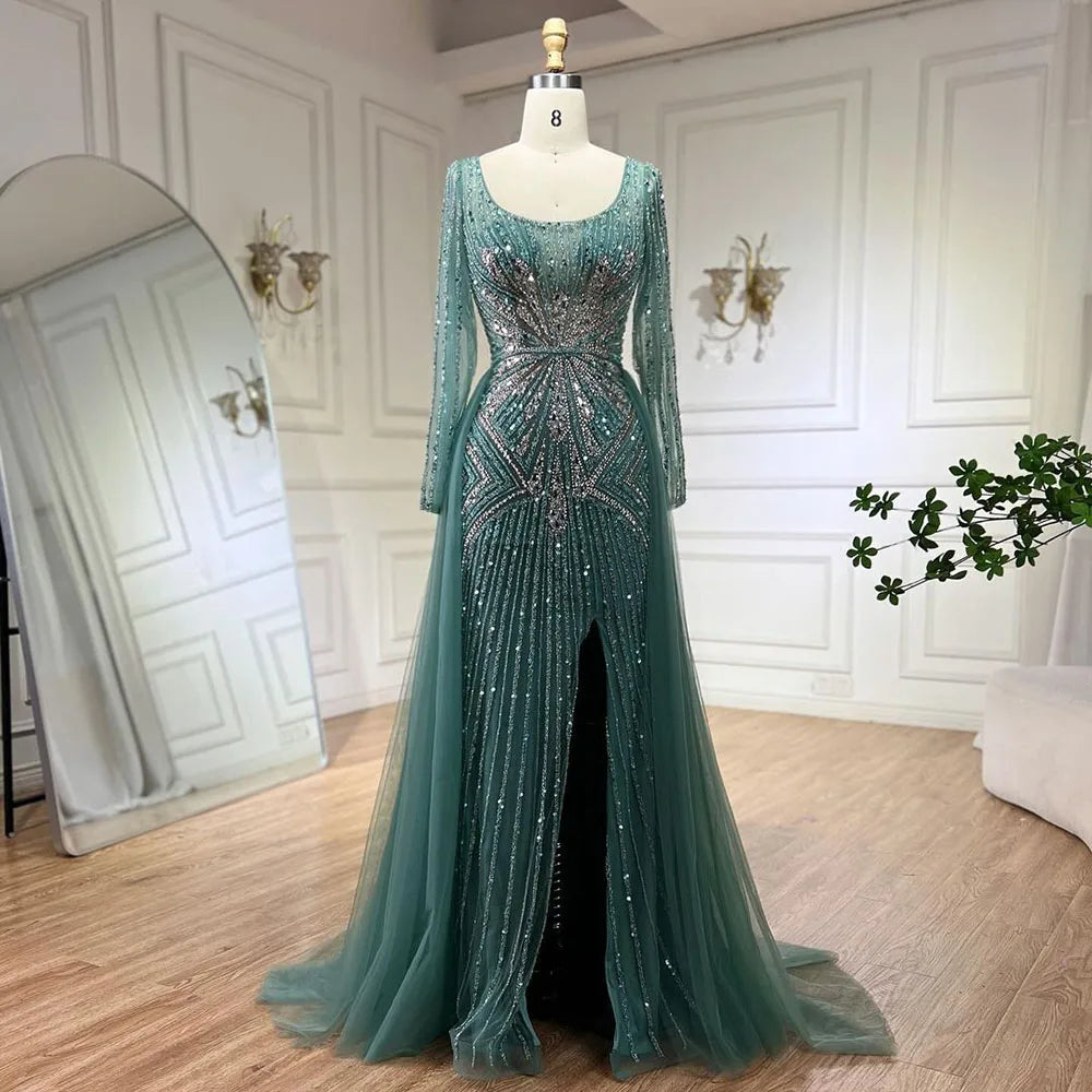 Elegant Evening Dress Turquoise