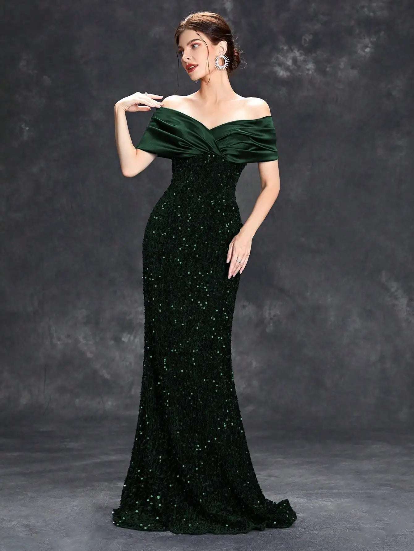 Elegant Sequin Evening Dress - Asiyah Dresses