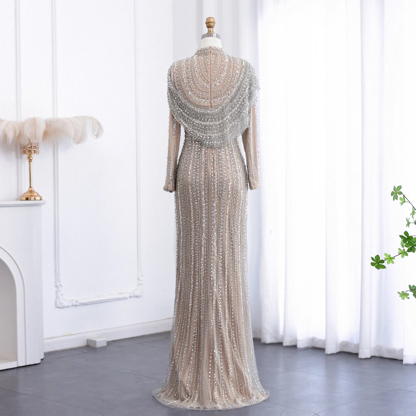 Modest Evening Gown Sequin Dubai - Asiyah Dresses
