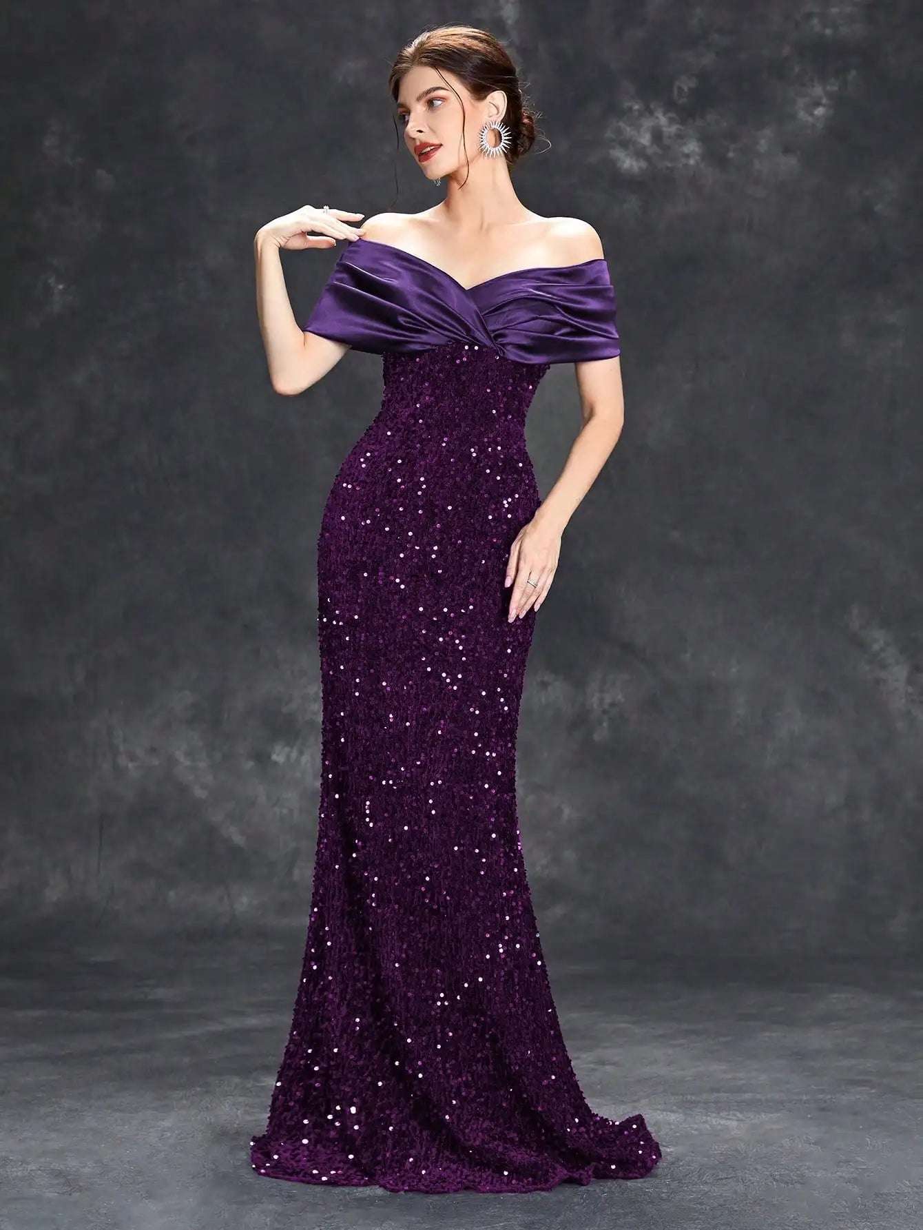 Elegant Sequin Evening Dress - Asiyah Dresses