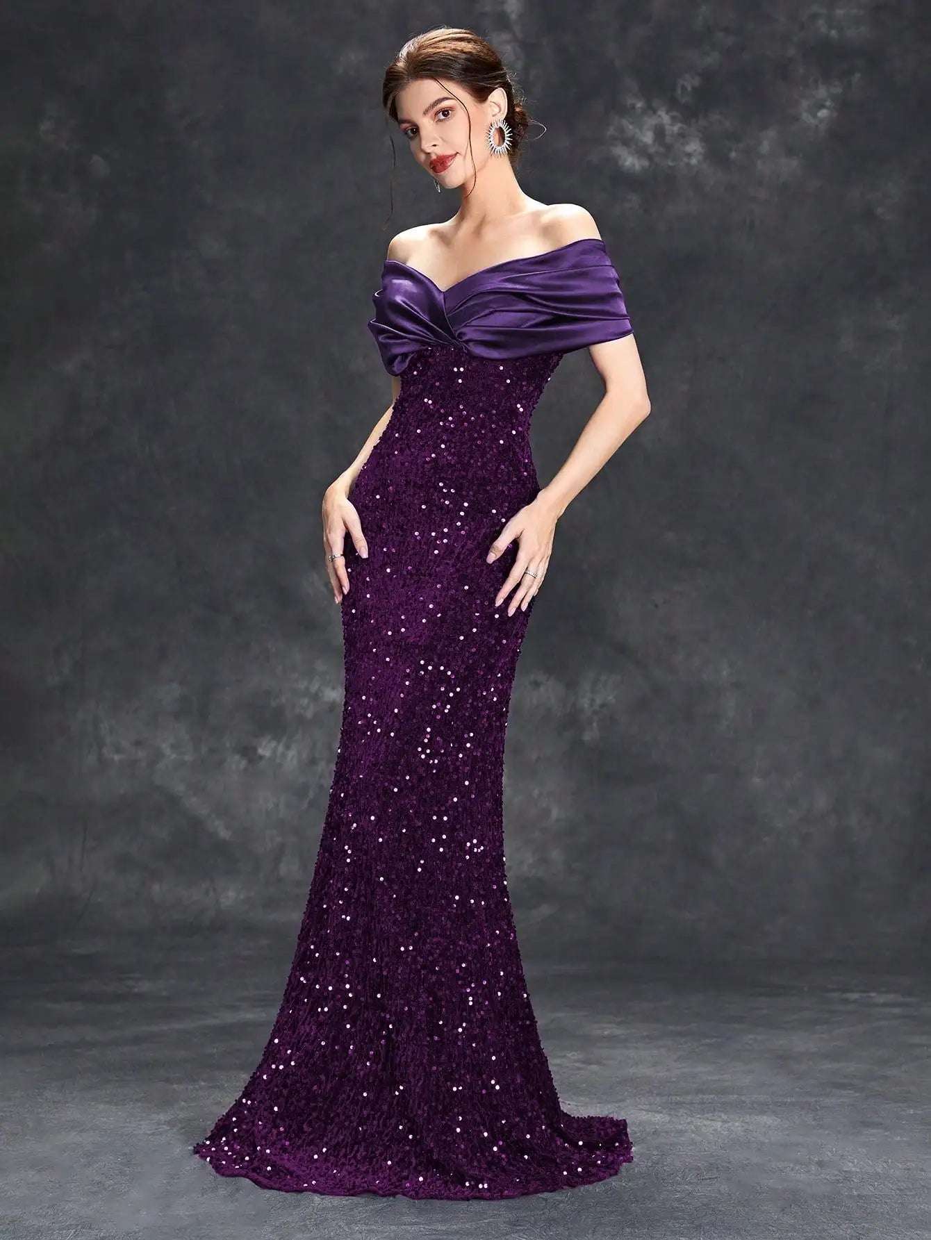 Elegant Sequin Evening Dress - Asiyah Dresses