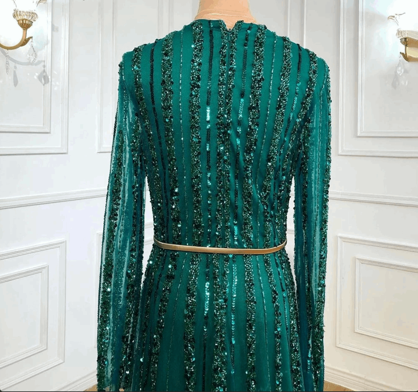 Elegant Dress - Dalia Green Dress - Asiyah Dresses
