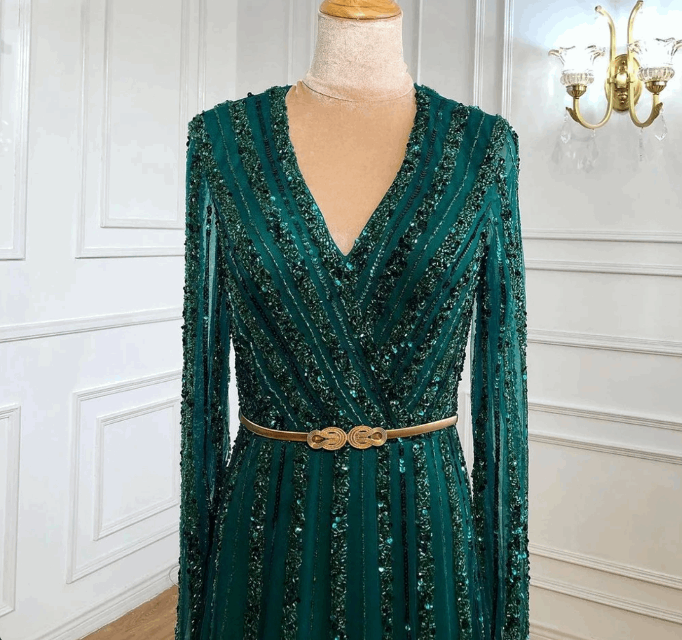 Elegant Dress - Dalia Green Dress - Asiyah Dresses