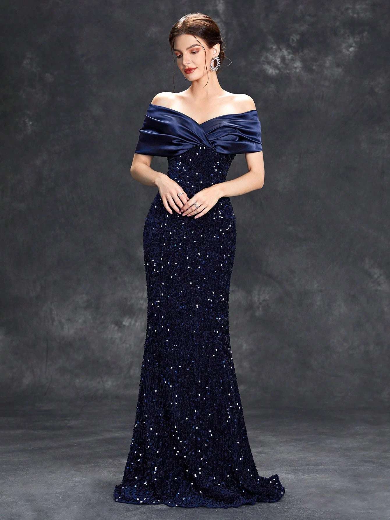 Elegant Sequin Evening Dress - Asiyah Dresses