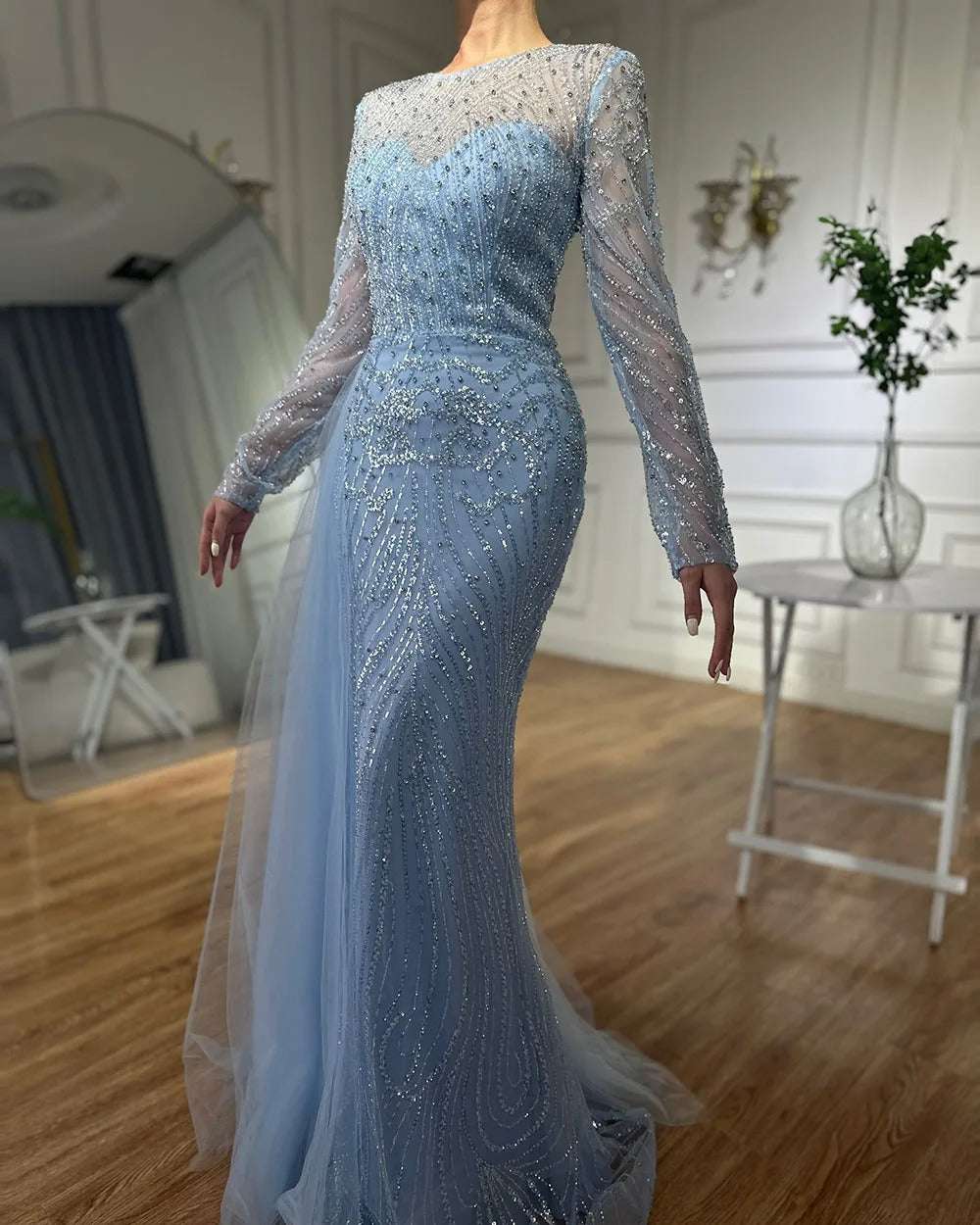 Elegant Modest Dress - Safiya Dress Silver custom - Asiyah Dresses