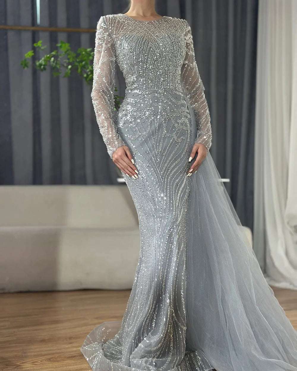 Elegant Modest Dress - Safiya Dress Silver custom - Asiyah Dresses