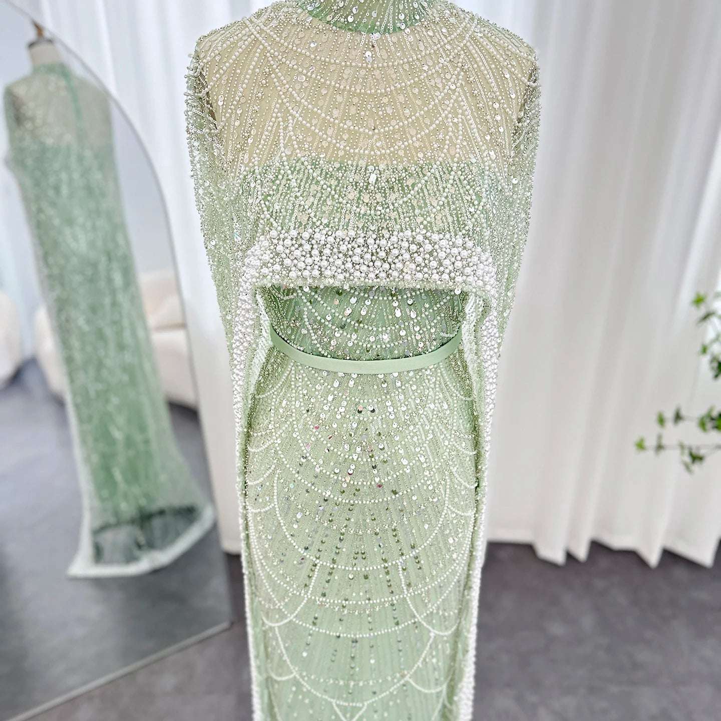 Modest Cape Dress - Royal Blue - Asiyah Dresses