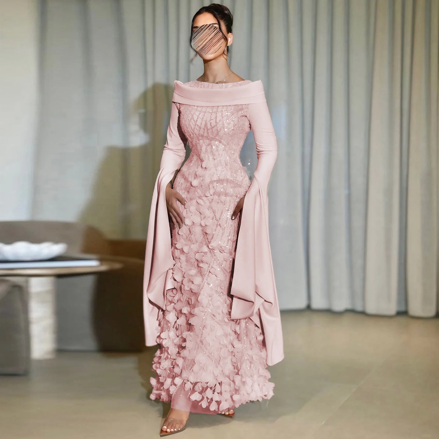 Maria Dress - Elegant Modest Long Sleeve Dress Pink - Asiyah Dresses