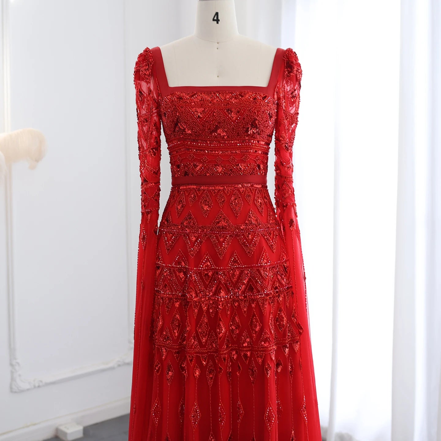 Rana Elegant Modest Dress - Sage Green - Asiyah Dresses