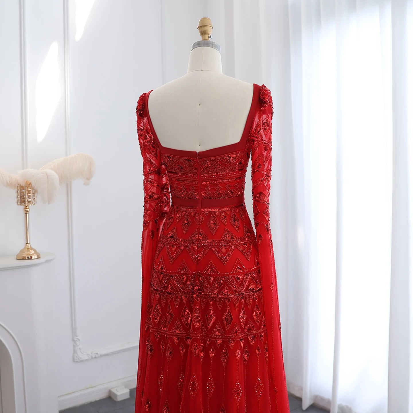 Rana Elegant Modest Dress - Sage Green - Asiyah Dresses