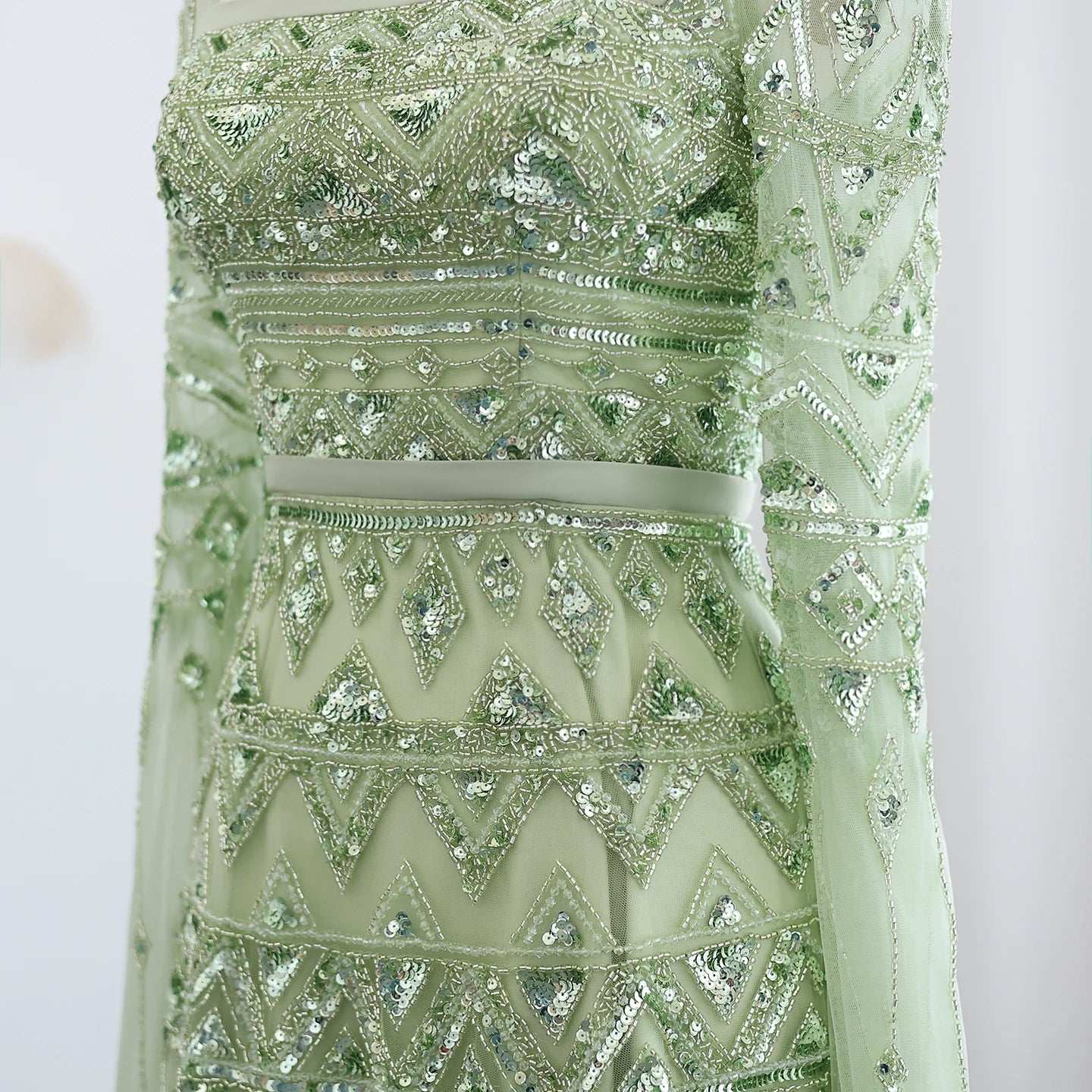 Rana Elegant Modest Dress - Sage Green