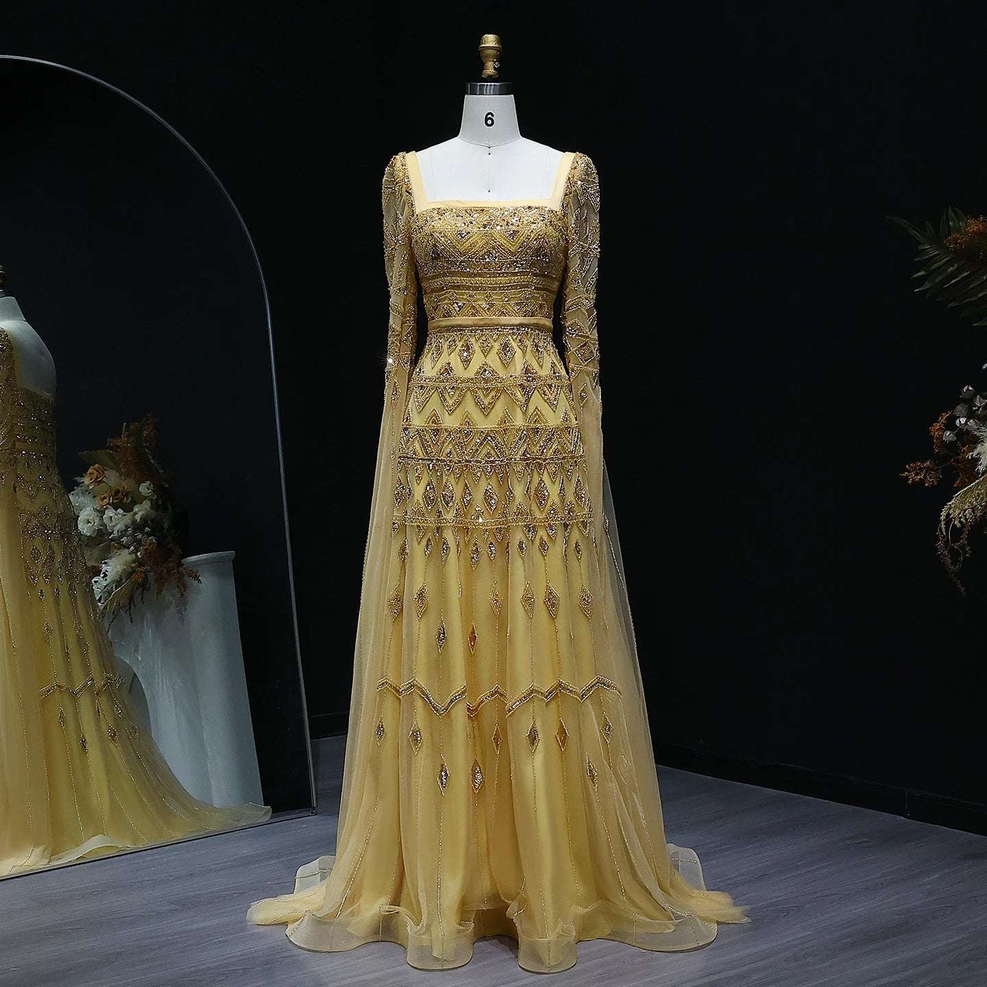 Rana Elegant Modest Dress - Sage Green