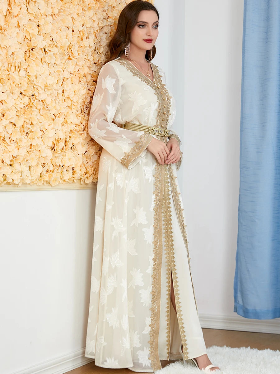 Blue Moroccan Luxury Kaftan - Asiyah Dresses