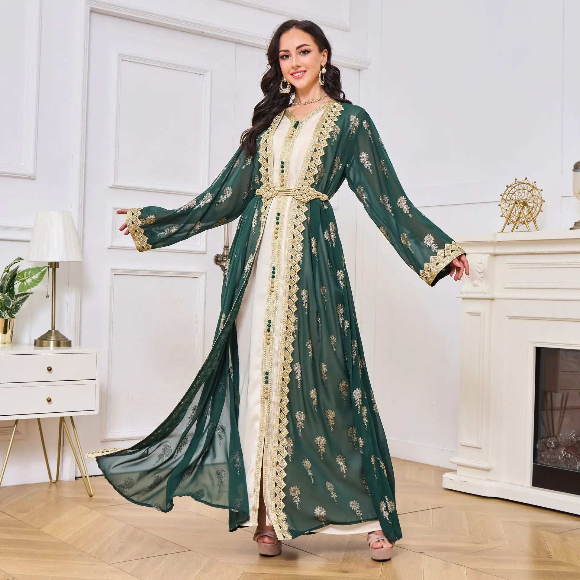 Luxury Moroccan Kaftan - Green