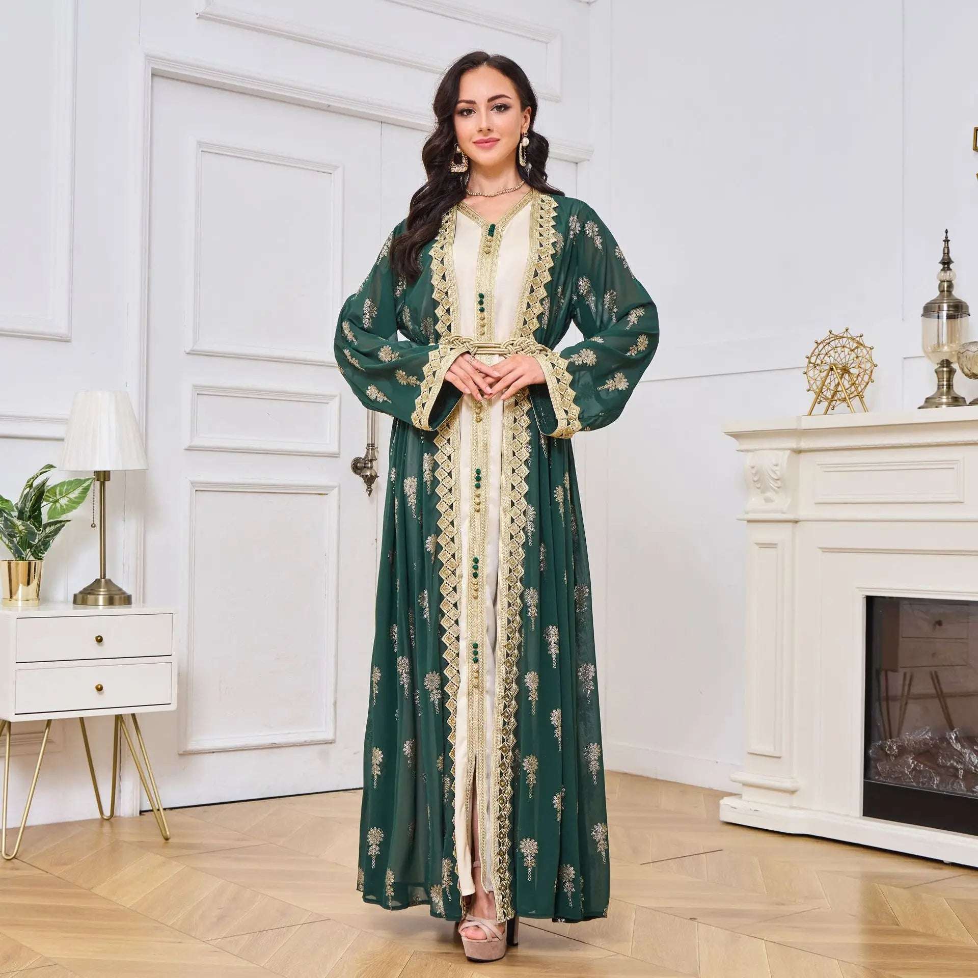 Luxury Moroccan Kaftan - Green