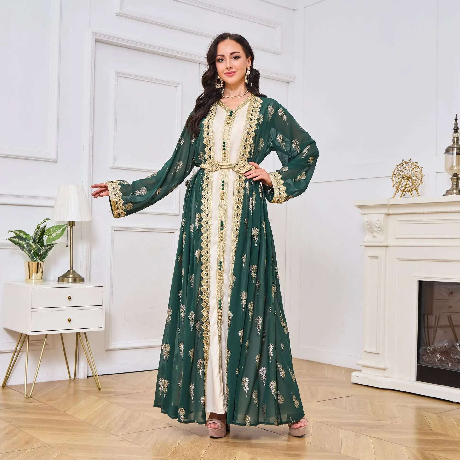 Luxury Moroccan Kaftan - Green