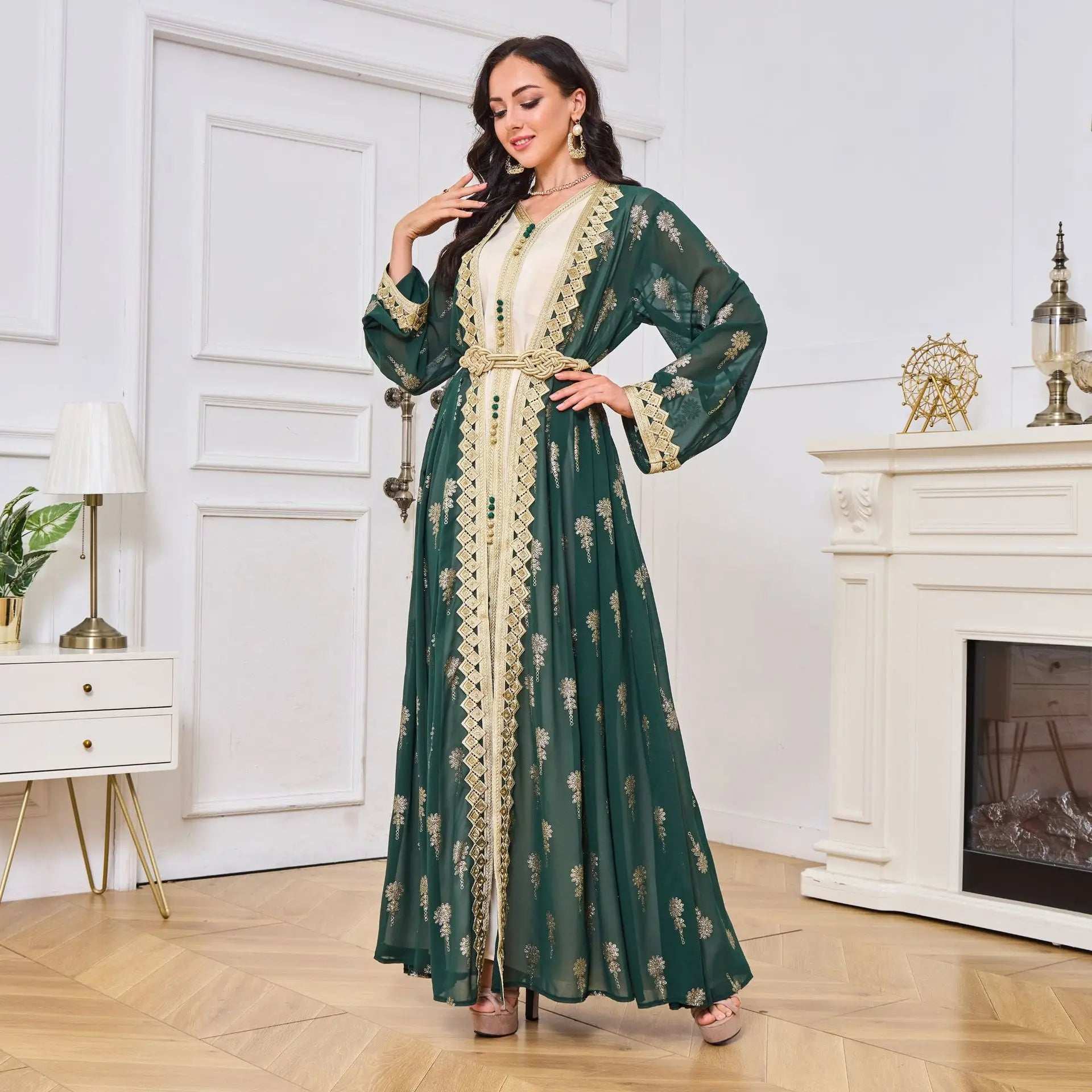 Luxury Moroccan Kaftan - Green
