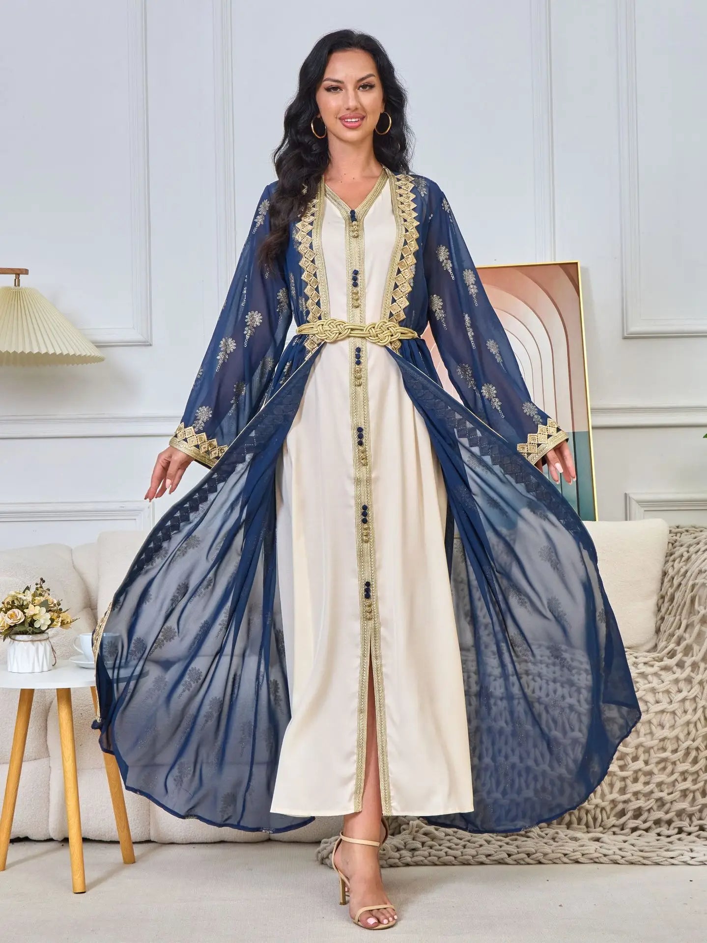 Luxury Moroccan Kaftan - Red - Asiyah Dresses
