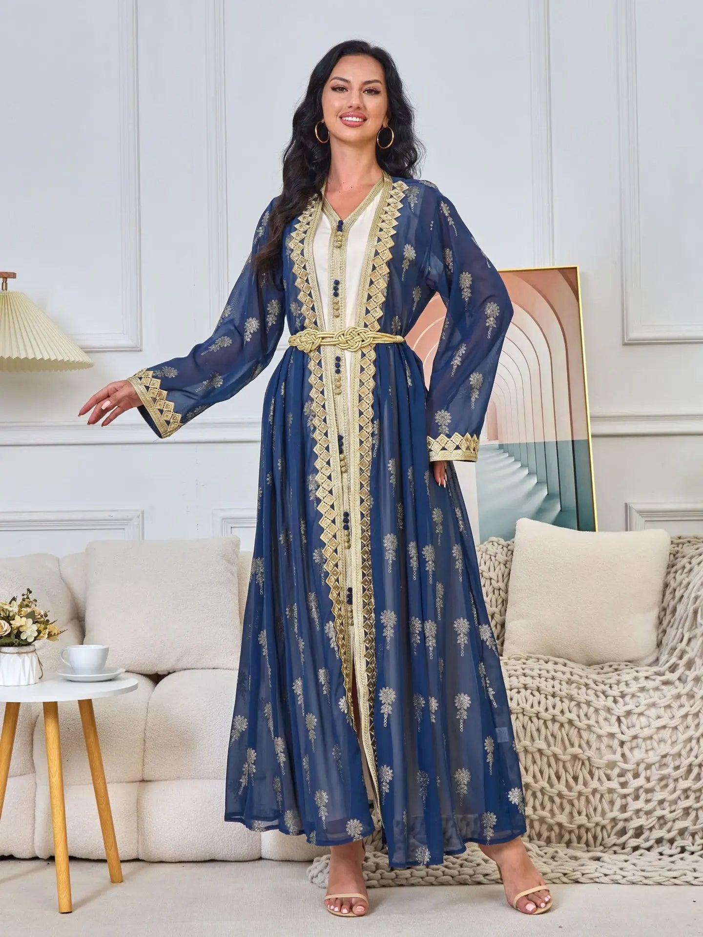 Luxury Moroccan Kaftan - Red - Asiyah Dresses