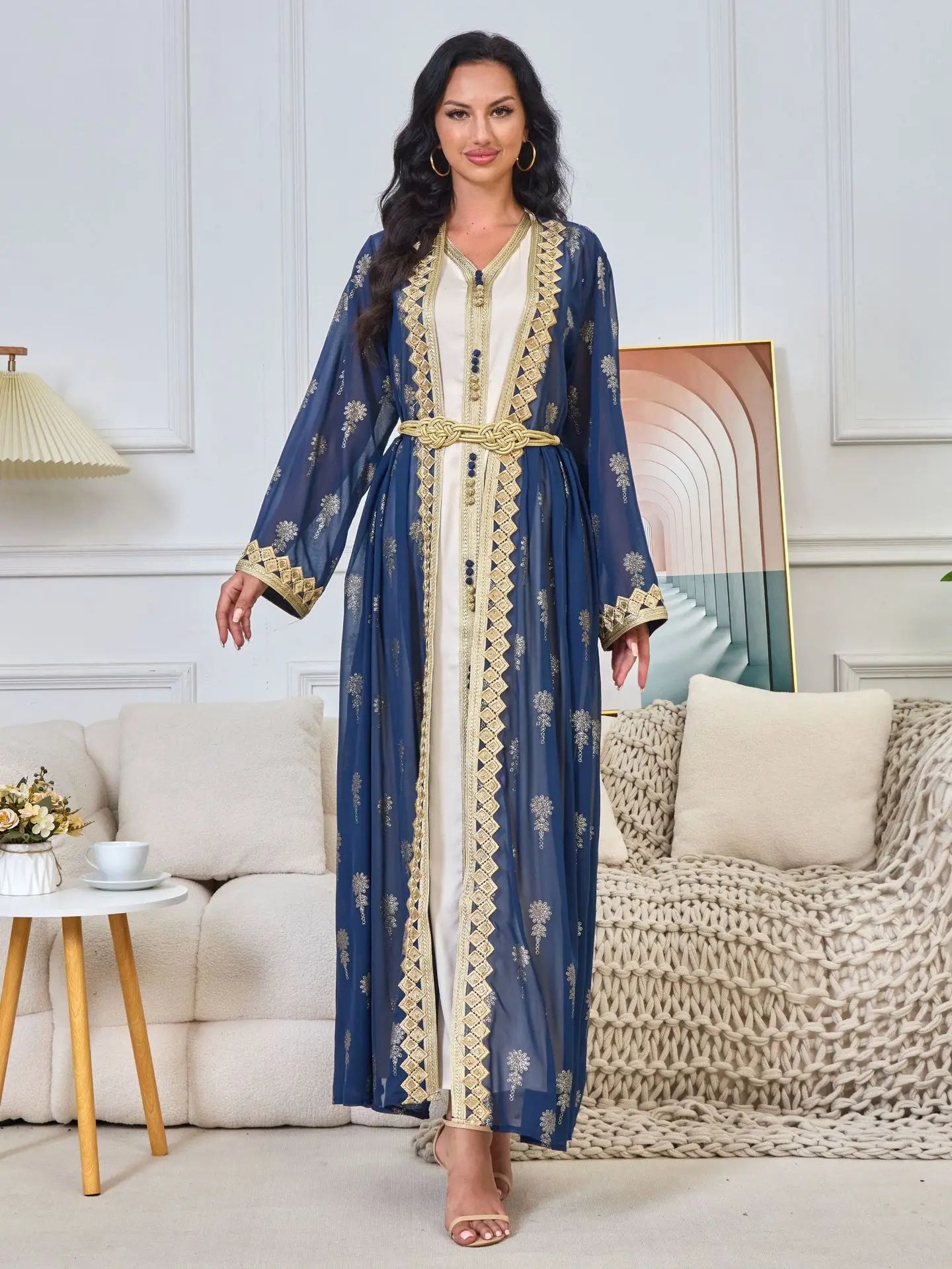 Luxury Moroccan Kaftan - Red - Asiyah Dresses