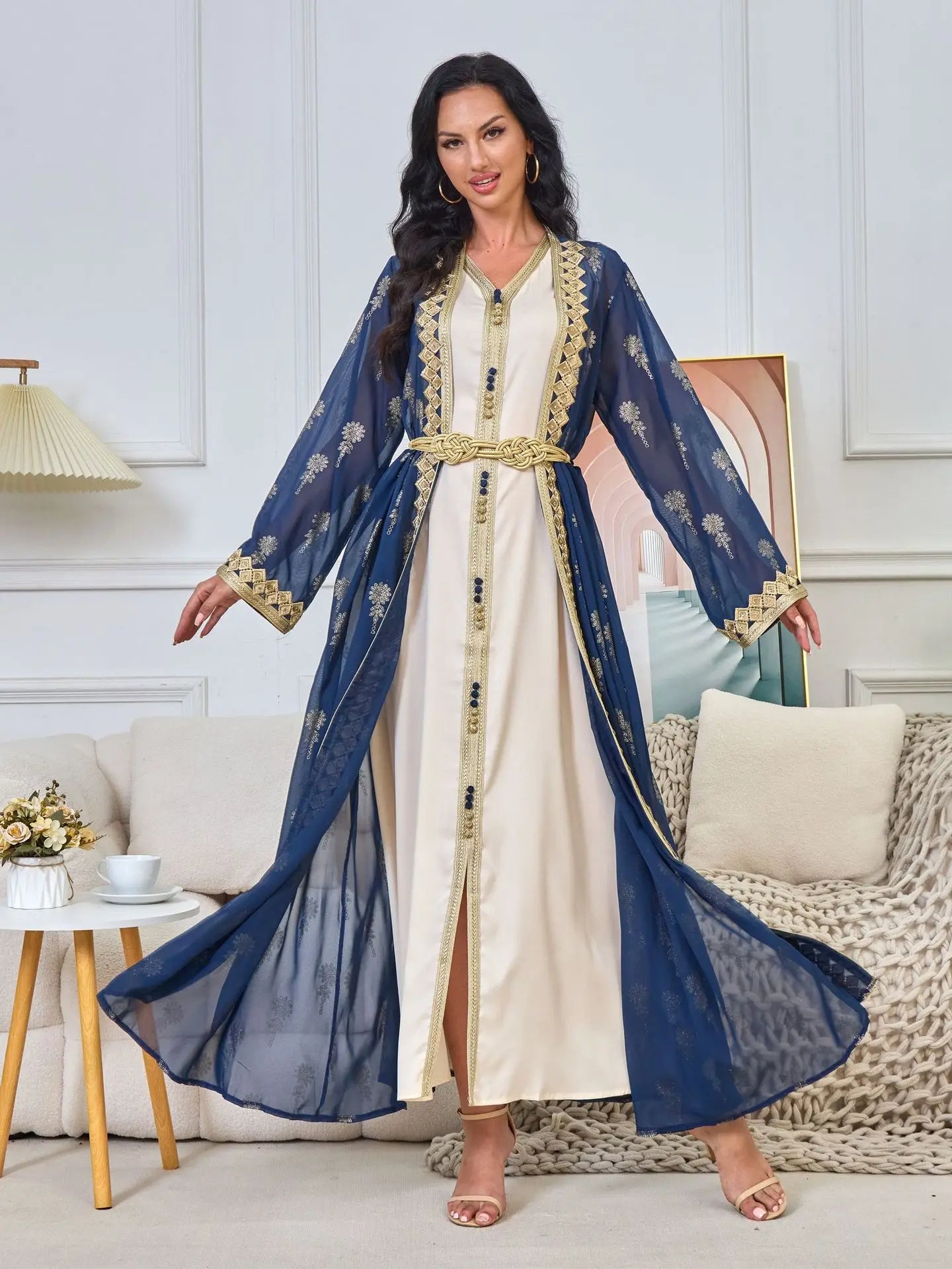 Luxury Moroccan Kaftan - Red - Asiyah Dresses