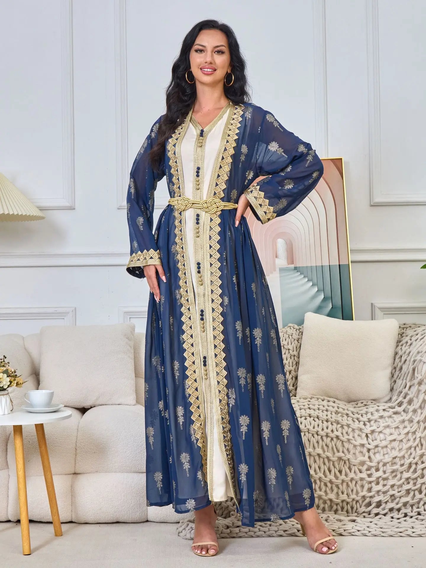 Luxury Moroccan Kaftan - Red - Asiyah Dresses