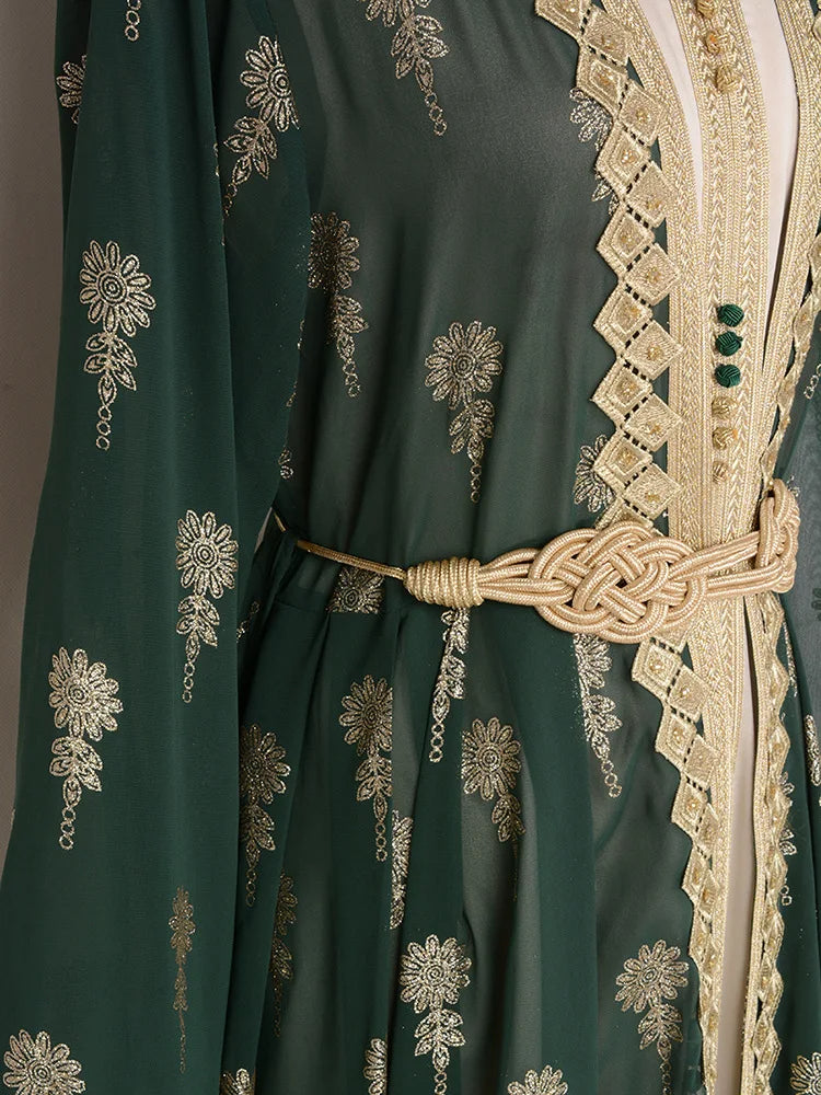 Luxury Moroccan Kaftan - Red - Asiyah Dresses