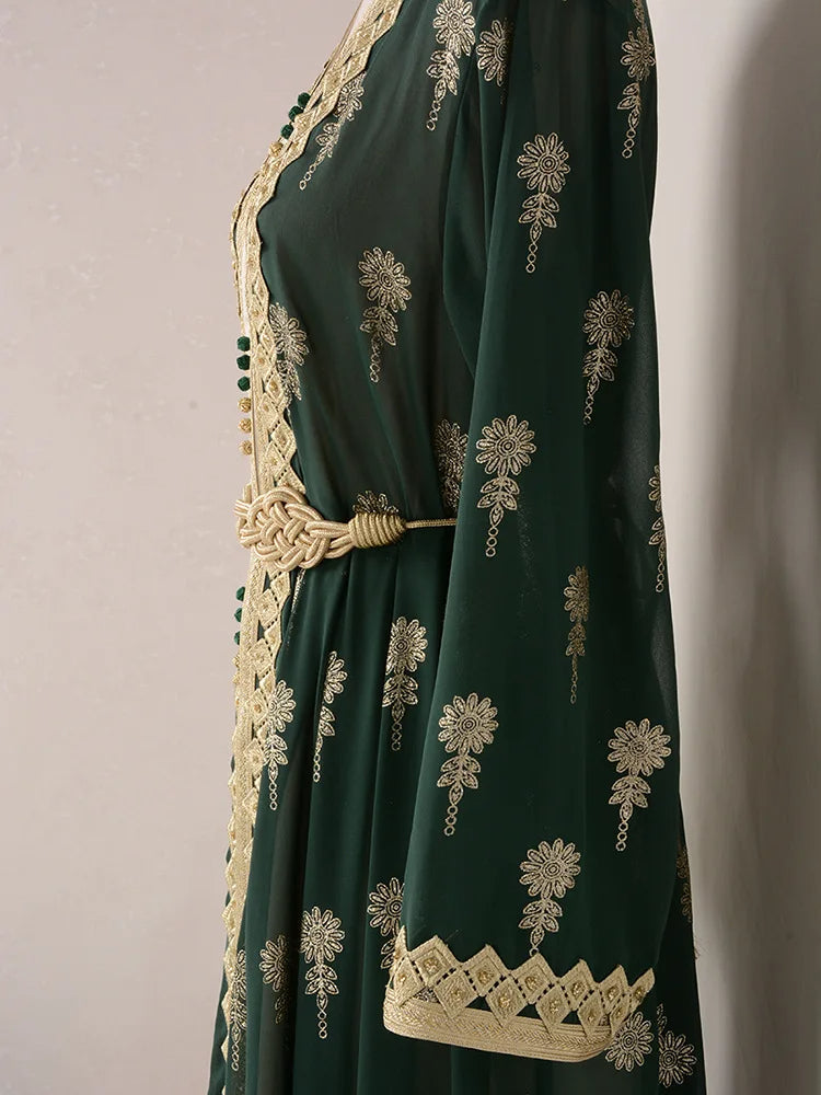 Luxury Moroccan Kaftan - Red - Asiyah Dresses