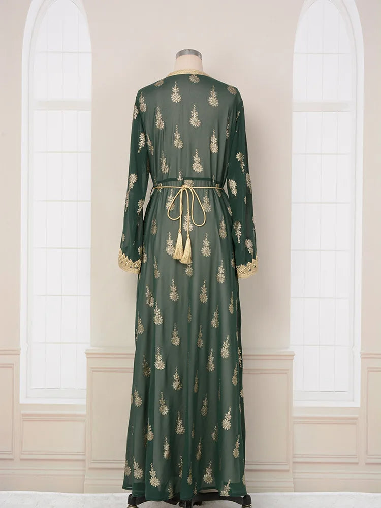 Luxury Moroccan Kaftan - Red - Asiyah Dresses