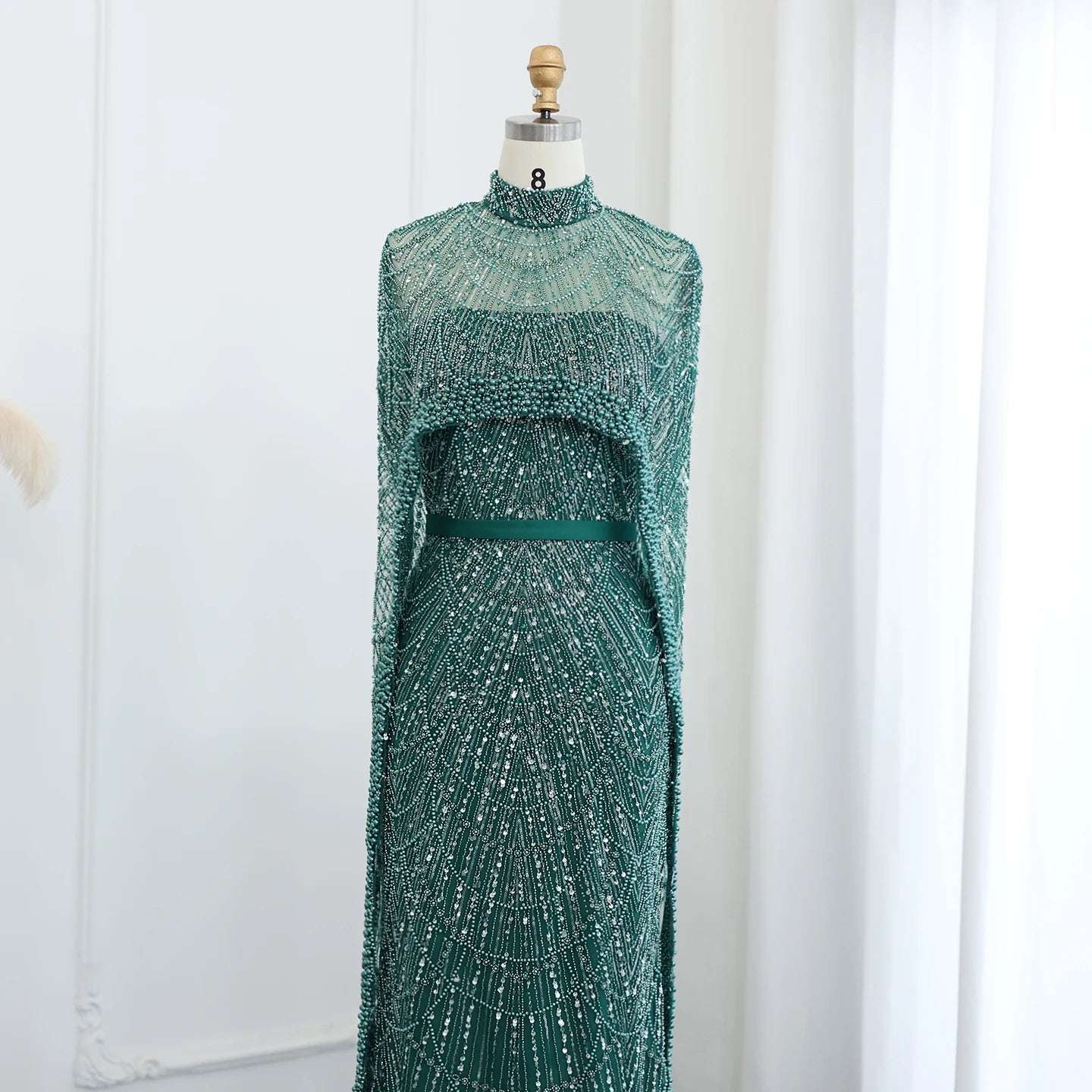 Modest Cape Dress - Royal Blue - Asiyah Dresses