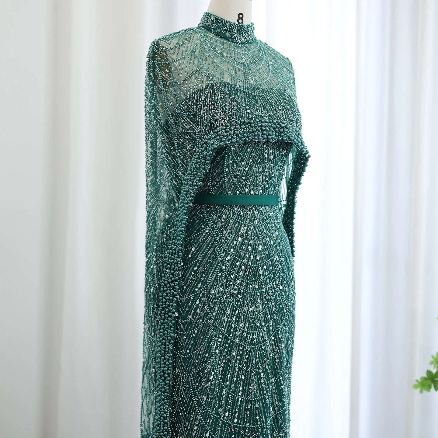 Modest Cape Dress - Royal Blue - Asiyah Dresses