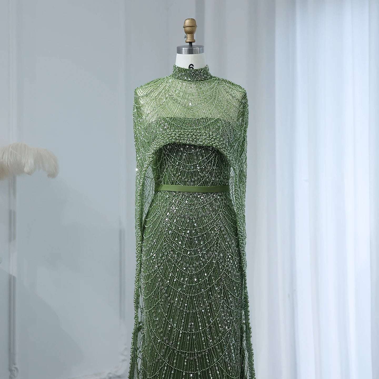 Modest Cape Dress - Royal Blue - Asiyah Dresses