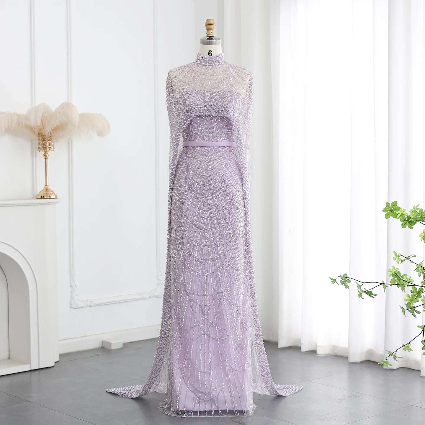 Modest Cape Dress - Royal Blue - Asiyah Dresses