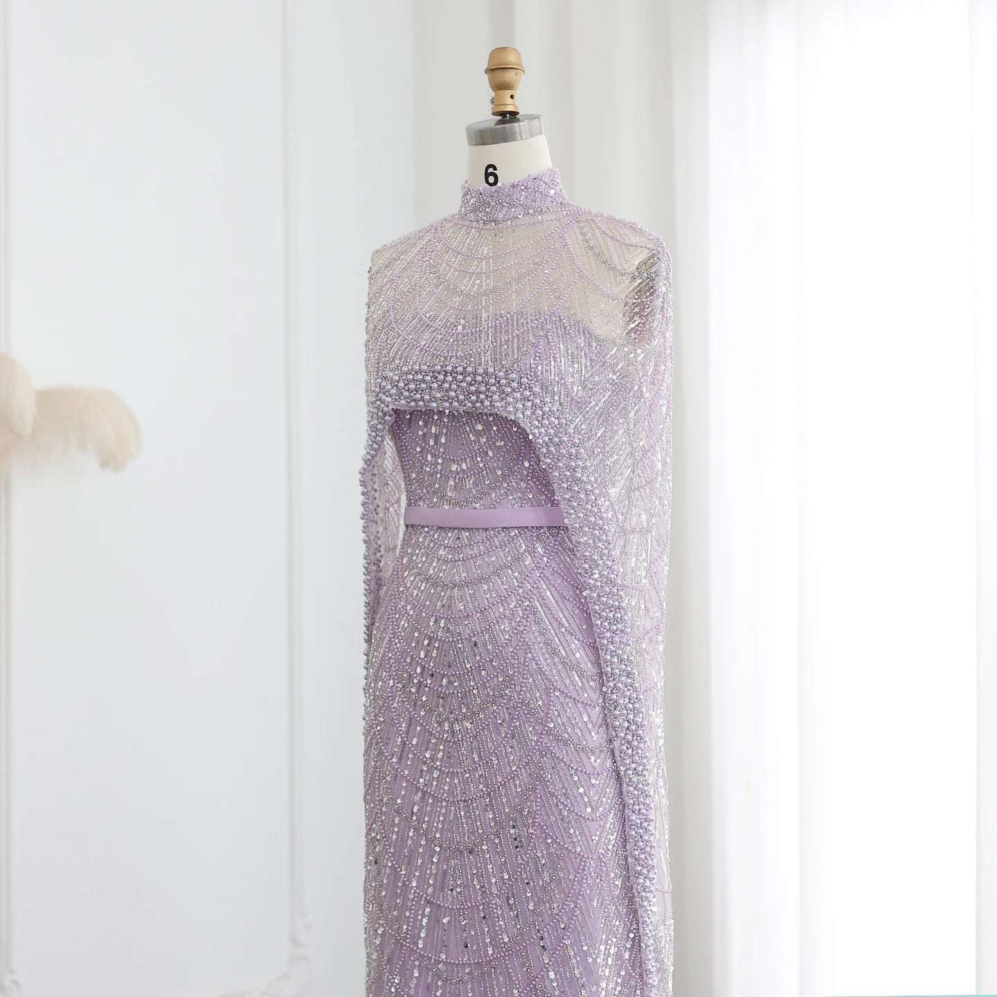 Modest Cape Dress - Royal Blue - Asiyah Dresses