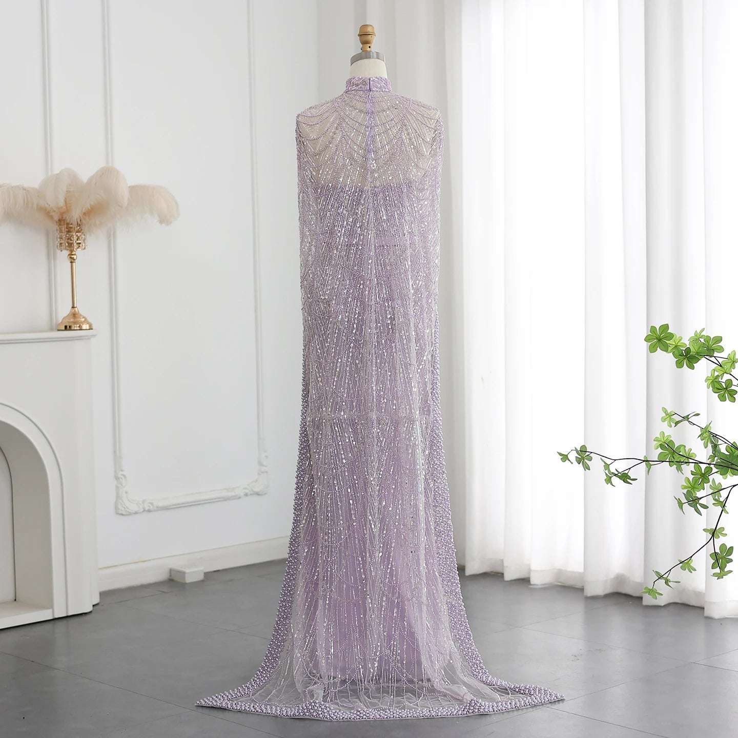 Modest Cape Dress - Royal Blue - Asiyah Dresses