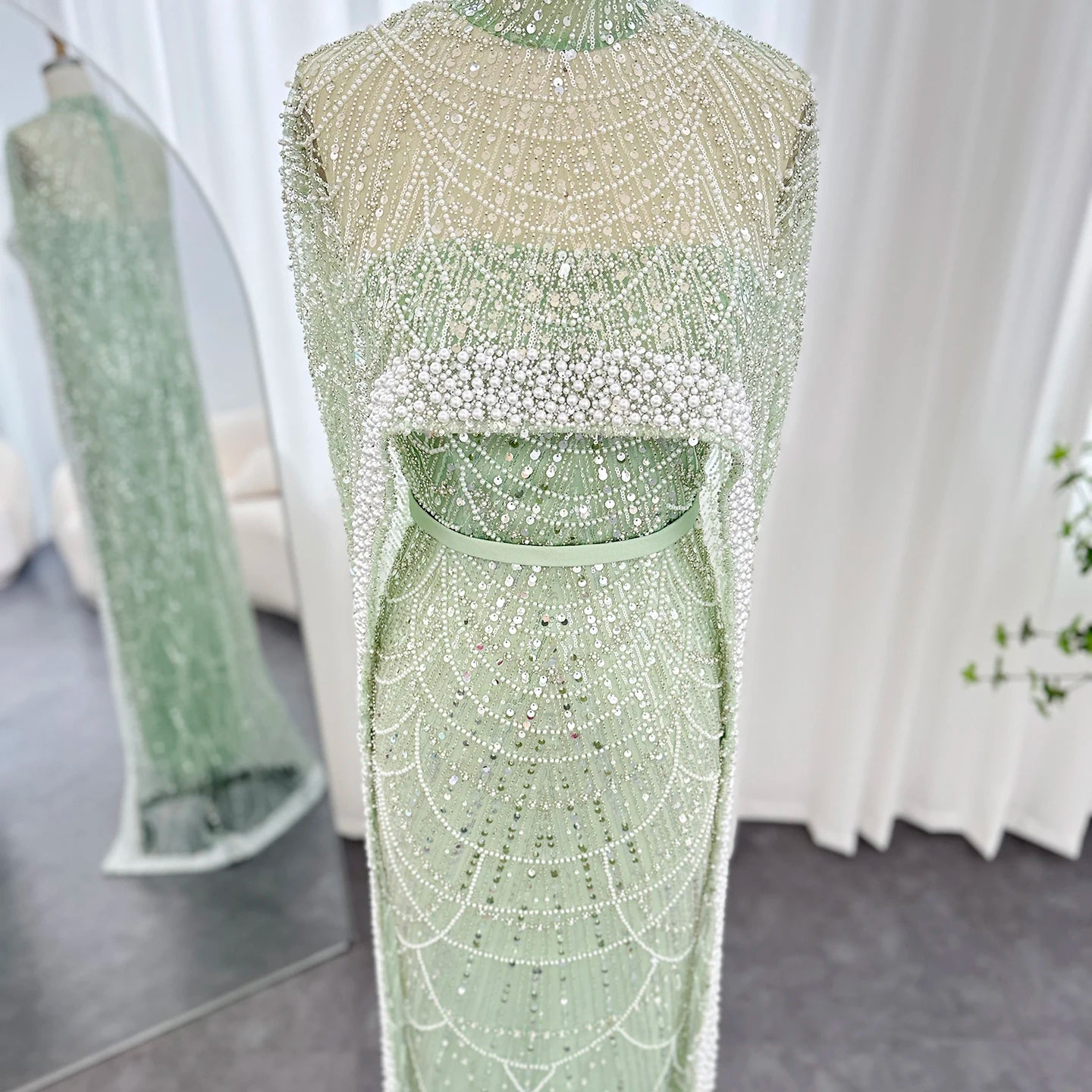 Modest Cape Dress - Royal Blue - Asiyah Dresses