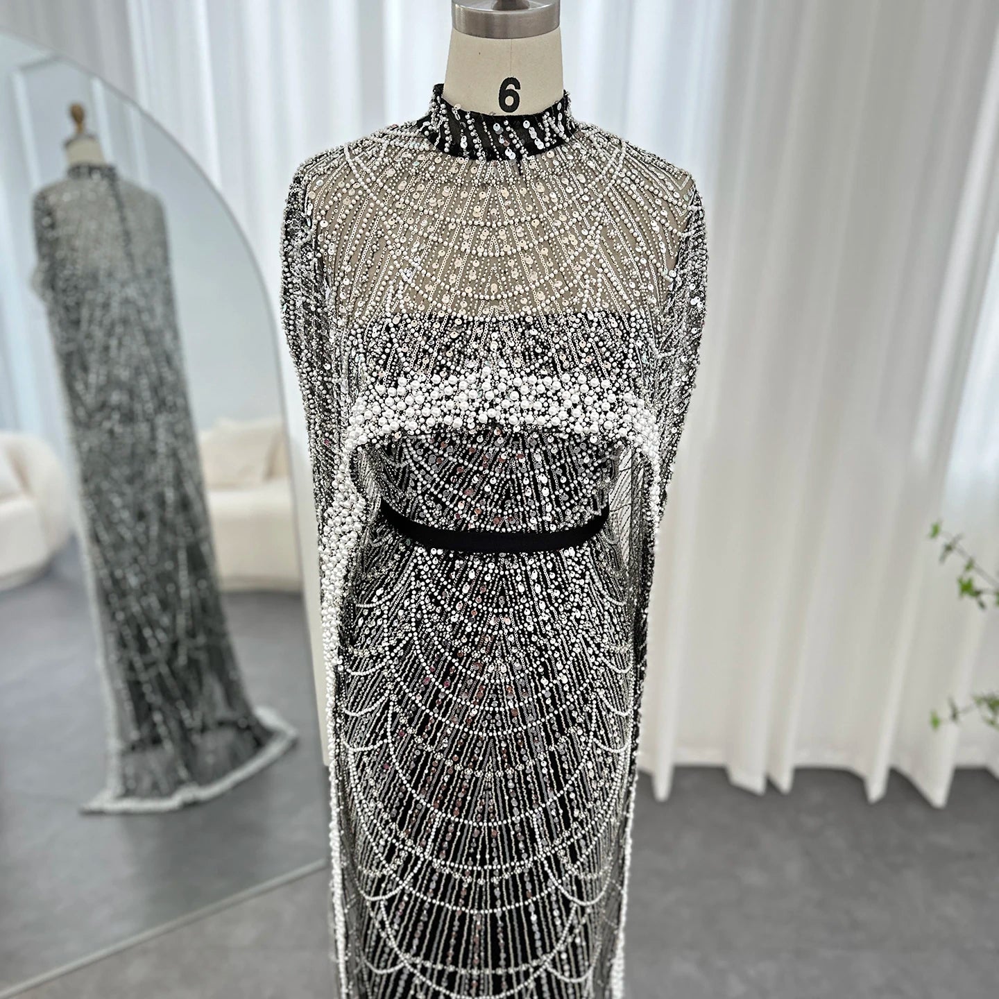 Modest Cape Dress - Royal Blue - Asiyah Dresses