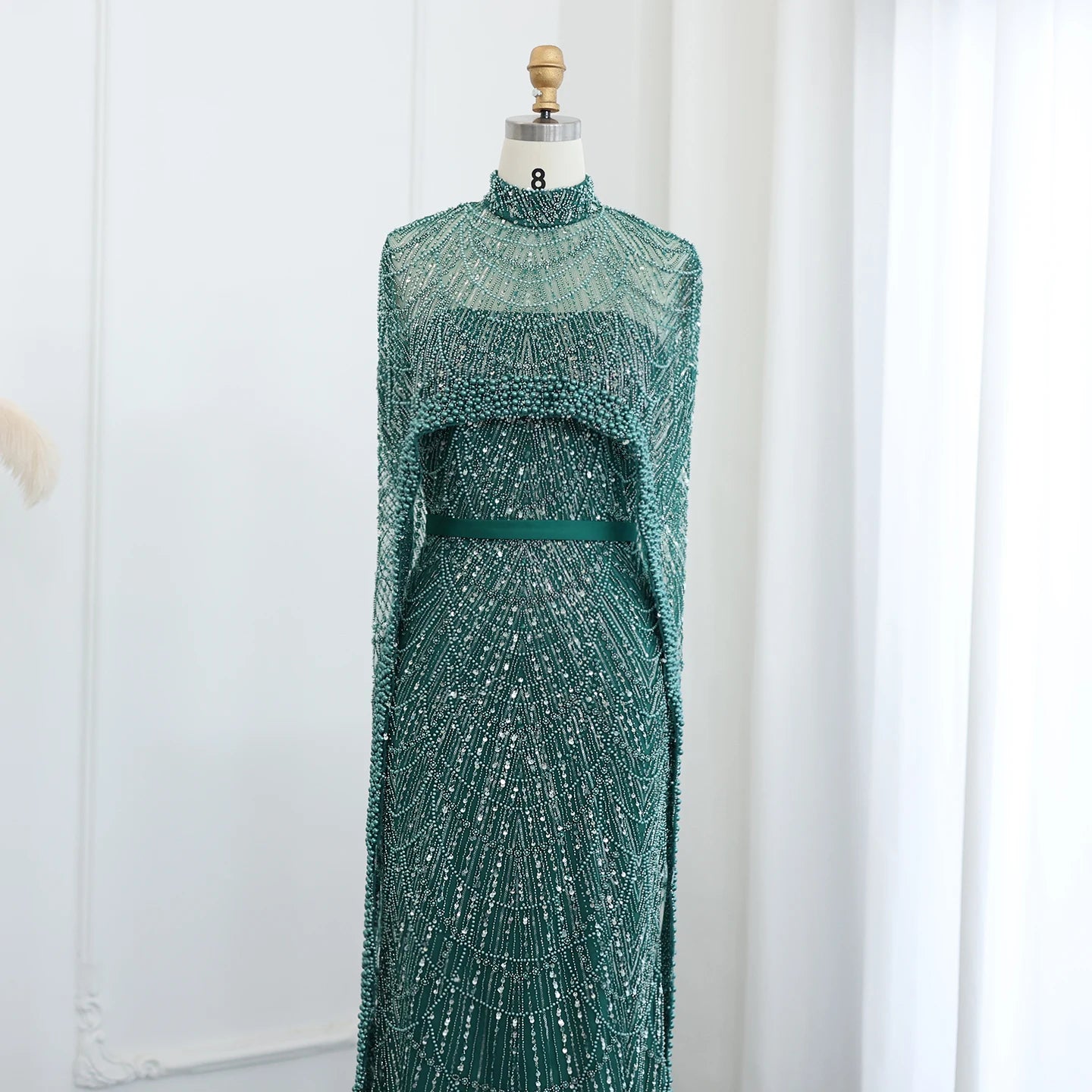 Modest Cape Dress - Royal Blue - Asiyah Dresses