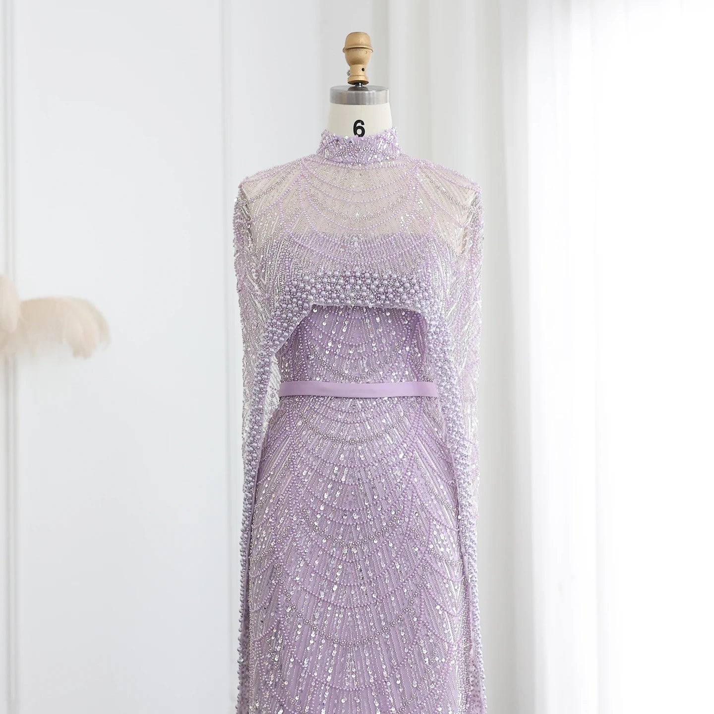 Modest Cape Dress - Royal Blue - Asiyah Dresses