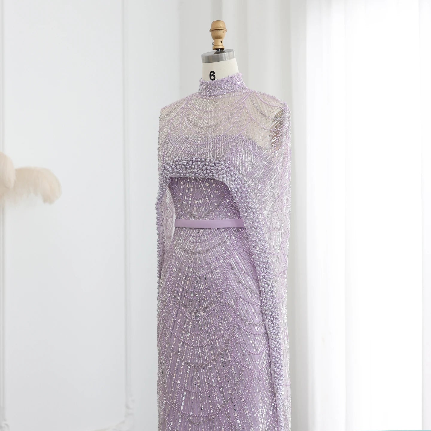 Modest Cape Dress - Royal Blue - Asiyah Dresses