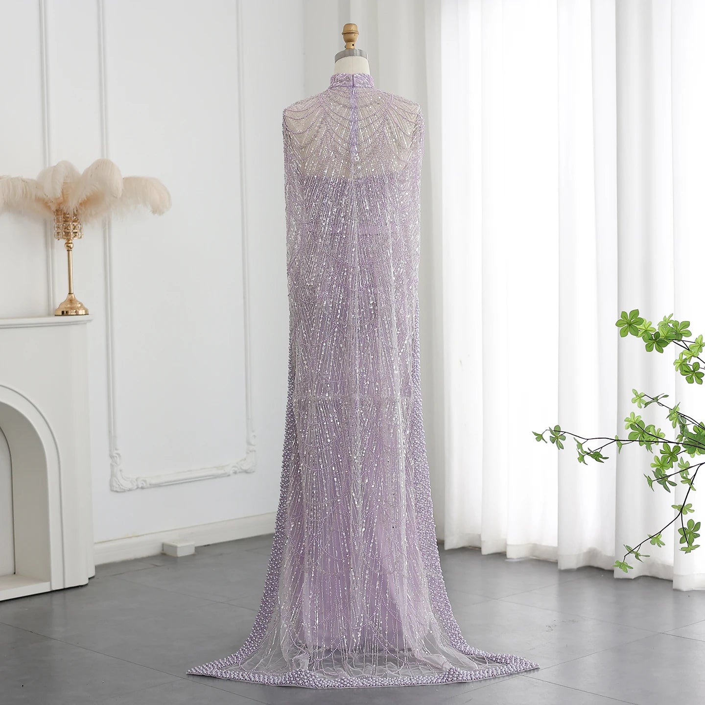 Modest Cape Dress - Royal Blue - Asiyah Dresses