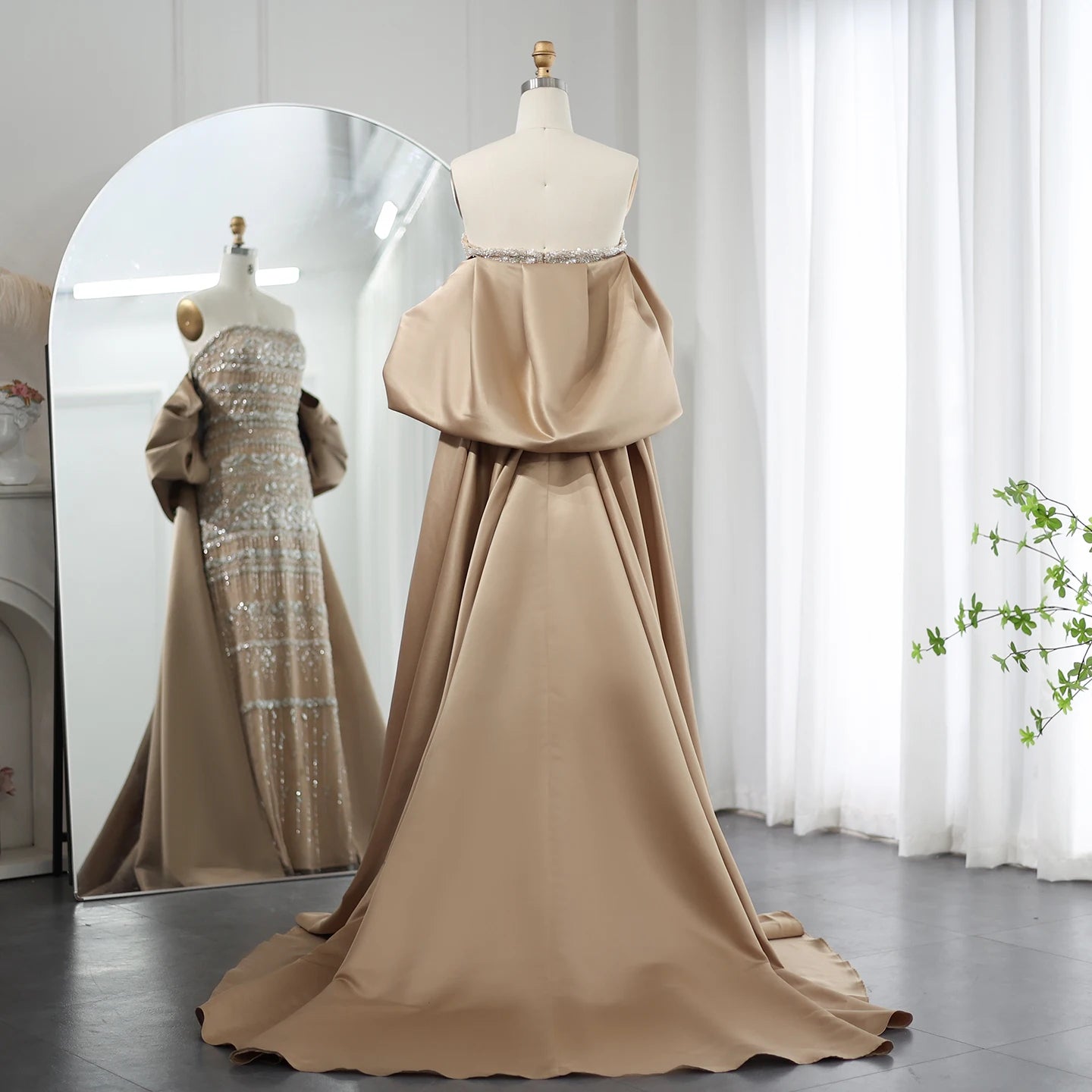 Samira Dress - Champagne Evening Dress - Asiyah Dresses