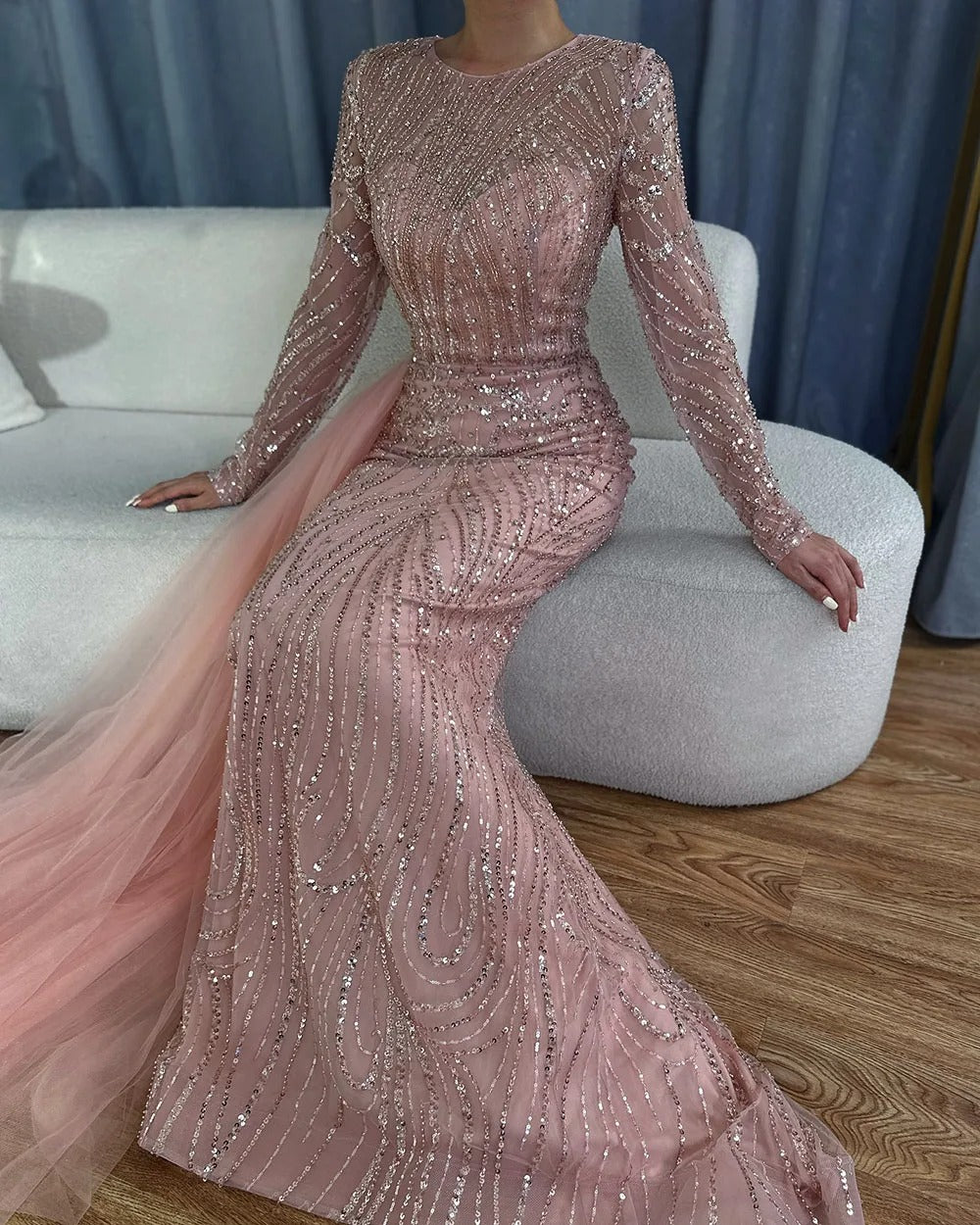 Elegant Modest Dress - Safiya Dress Pink custom