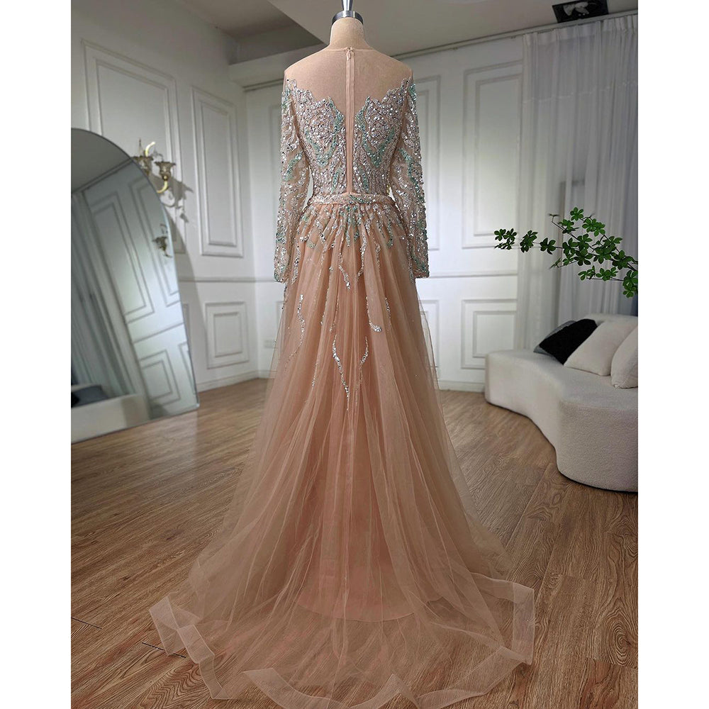 Modest Elegant Dress - Celeste Nude