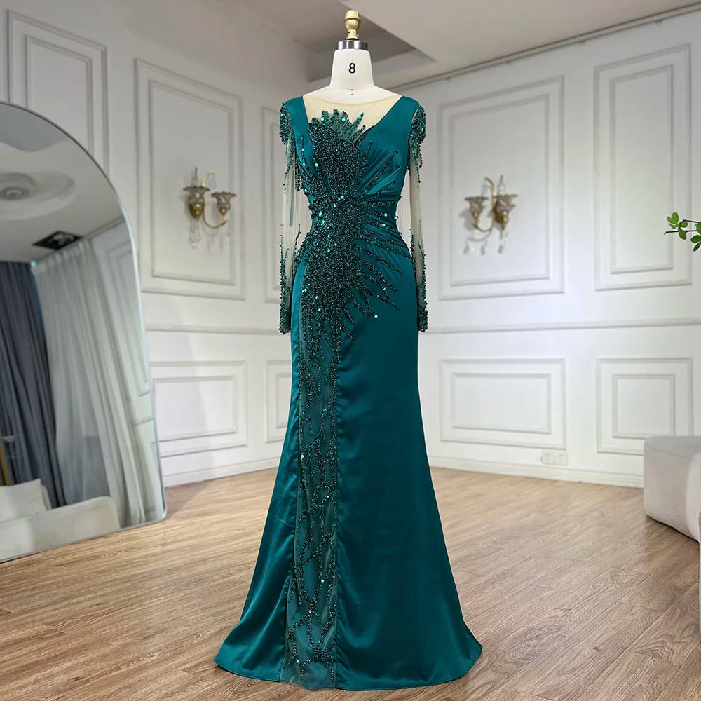 Green Bridal Modest Dress - Tahera