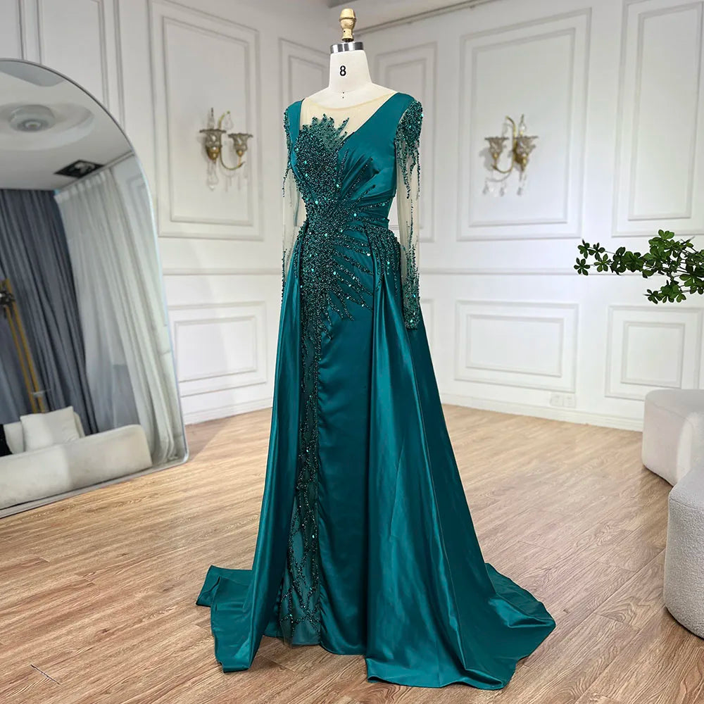 Green Bridal Modest Dress - Tahera